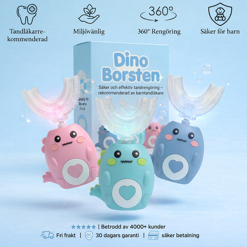 DinoBorsten - Rekommenderad av tandläkare